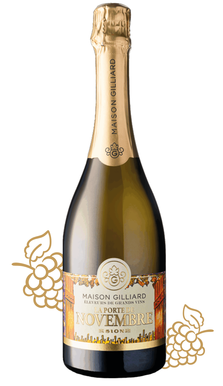 vin mousseux porte de novembre de la maison gilliard